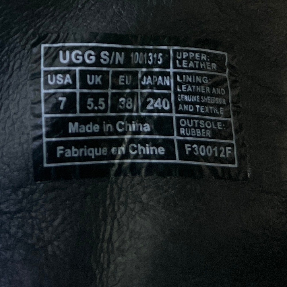 UGG Jolene Women's Size 7 Black Leather Studded Wooden Wedge Clogs 1001315 Retro - Picture 7 of 9
